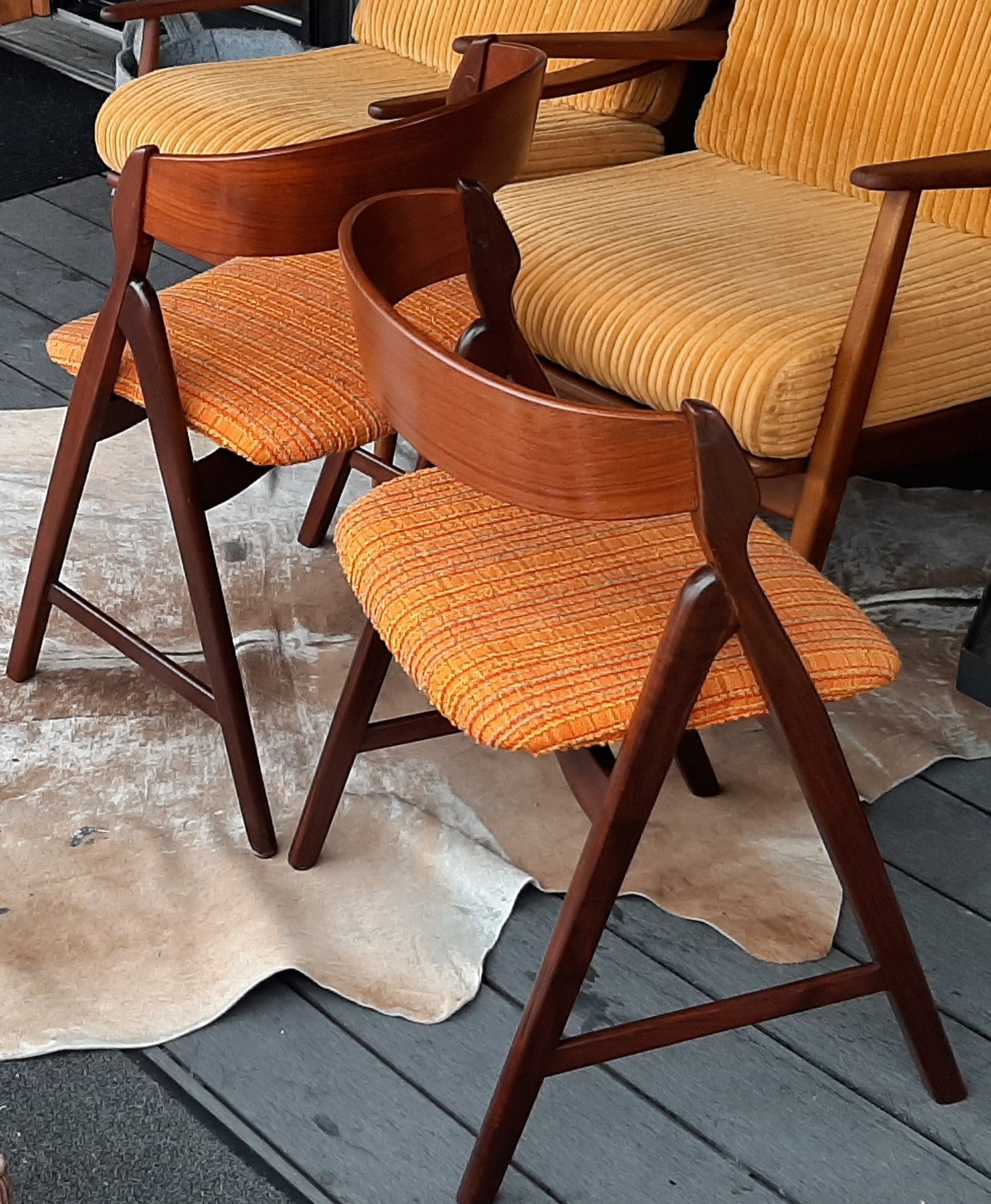2 Danish MCM Teak Chairs by TH Harlev REFINISHED, PERFECT, each $399 - Mid Century Modern Toronto