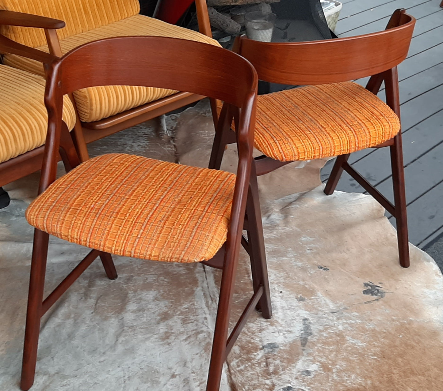 2 Danish MCM Teak Chairs by TH Harlev REFINISHED, PERFECT, each $399 - Mid Century Modern Toronto