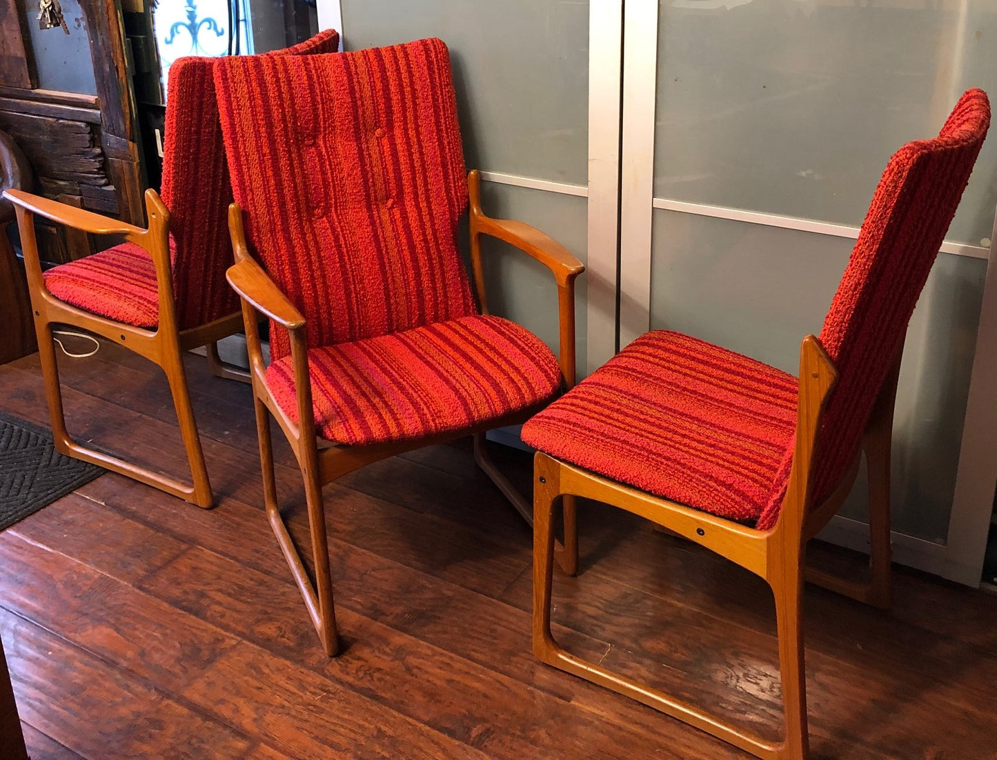 6 Danish MCM Solid Teak Dining Chairs RESTORED by Vamdrup Stolefabrik , each $199 - Mid Century Modern Toronto