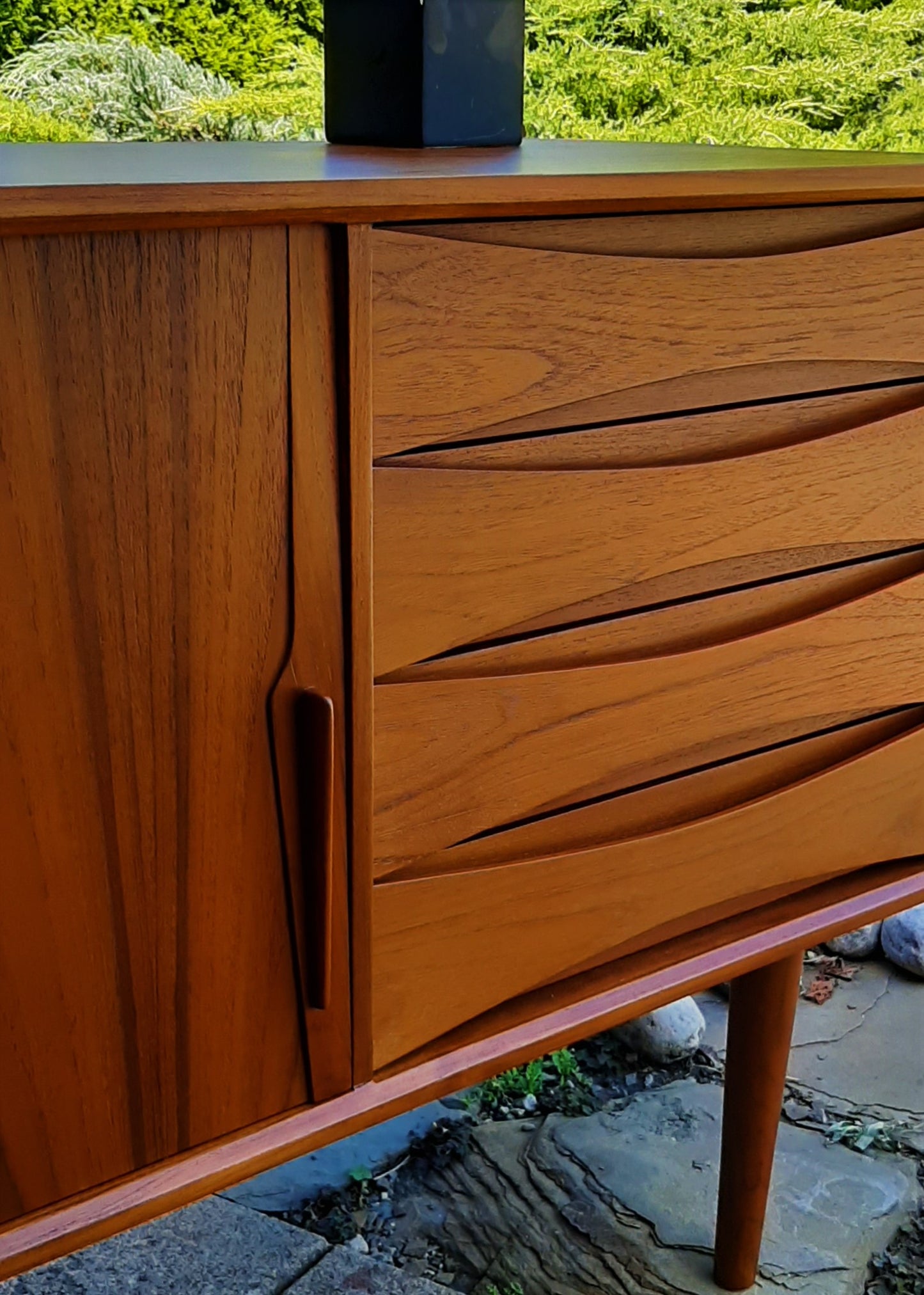Restored Danish MCM Teak Credenza Sideboard TV Console 63" PERFECT - Mid Century Modern Toronto