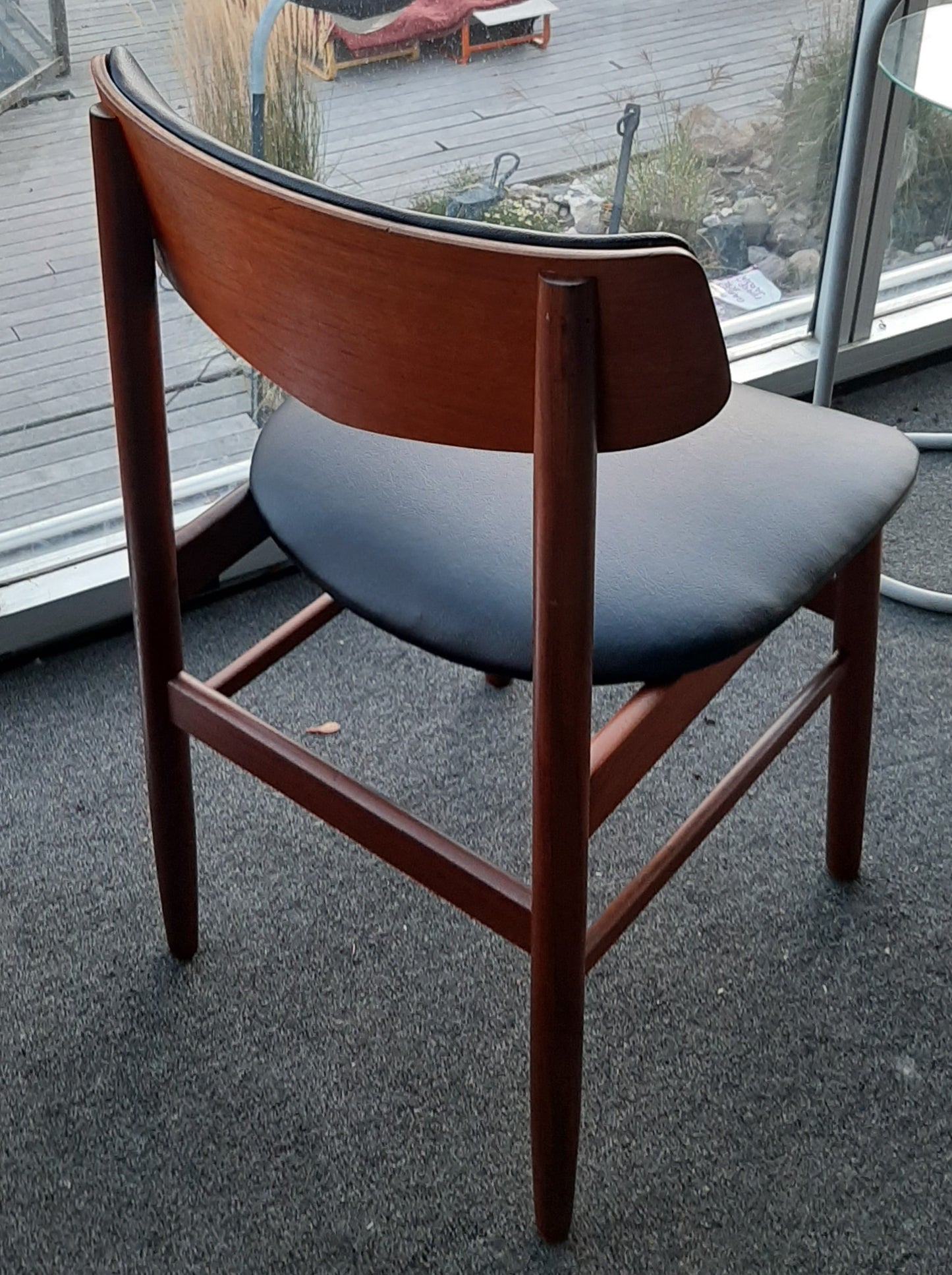 REFINISHED REUPHOLSTERED Danish MCM Teak Chair, perfect - Mid Century Modern Toronto