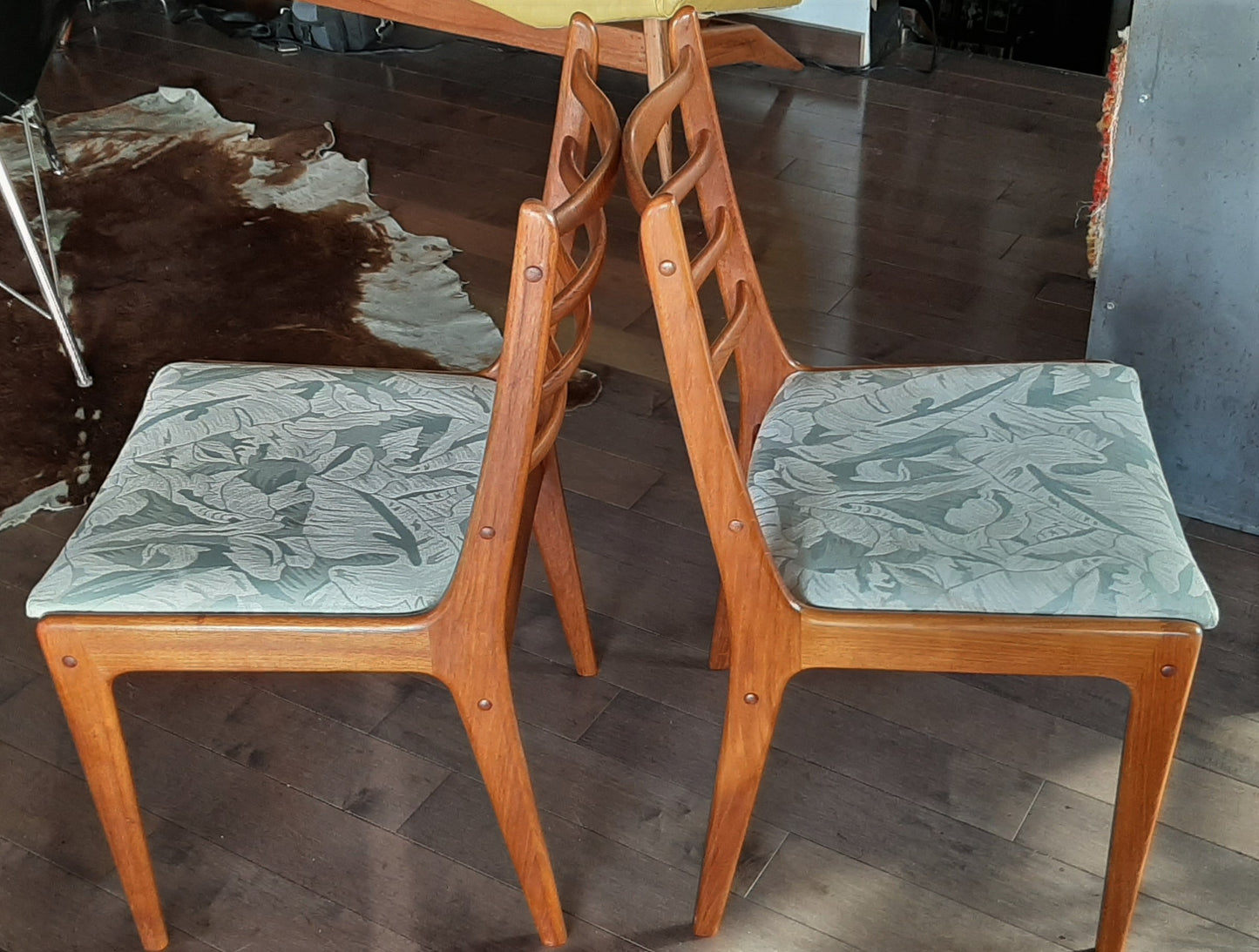 ON HOLD***4 Danish MCM Teak Chairs RESTORED, perfect, each $249 only - Mid Century Modern Toronto