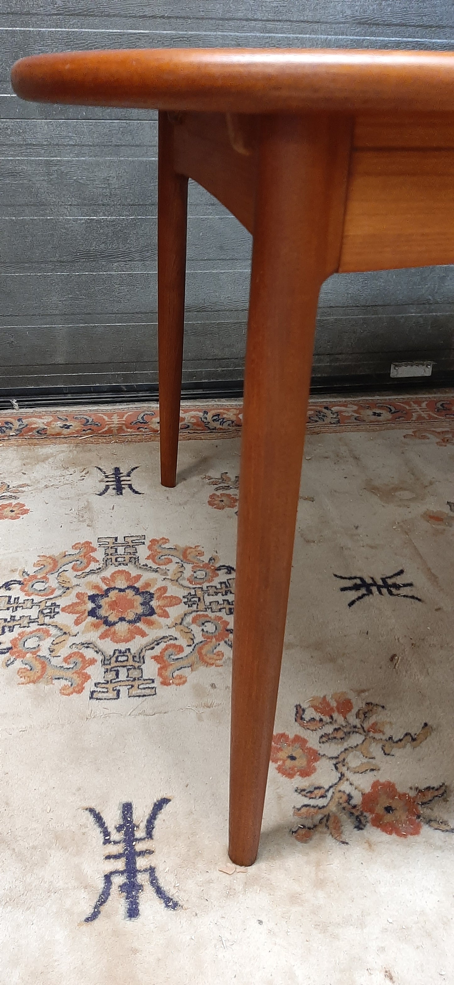 REFINISHED Danish MCM Teak Table Oval w 2 leaves 63"-99" & 4 Chairs by Arne Wahl-Iversen PERFECT - Mid Century Modern Toronto
