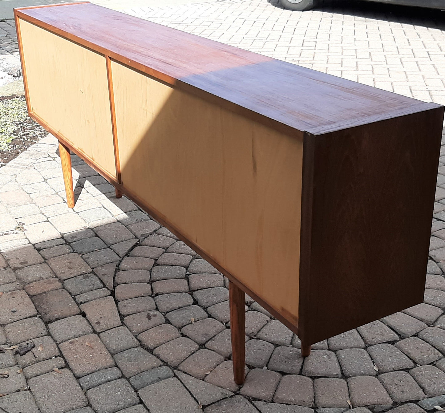 REFINISHED Danish Modern Teak Bookcase Display w sliding glass doors 79" PERFECT - Mid Century Modern Toronto