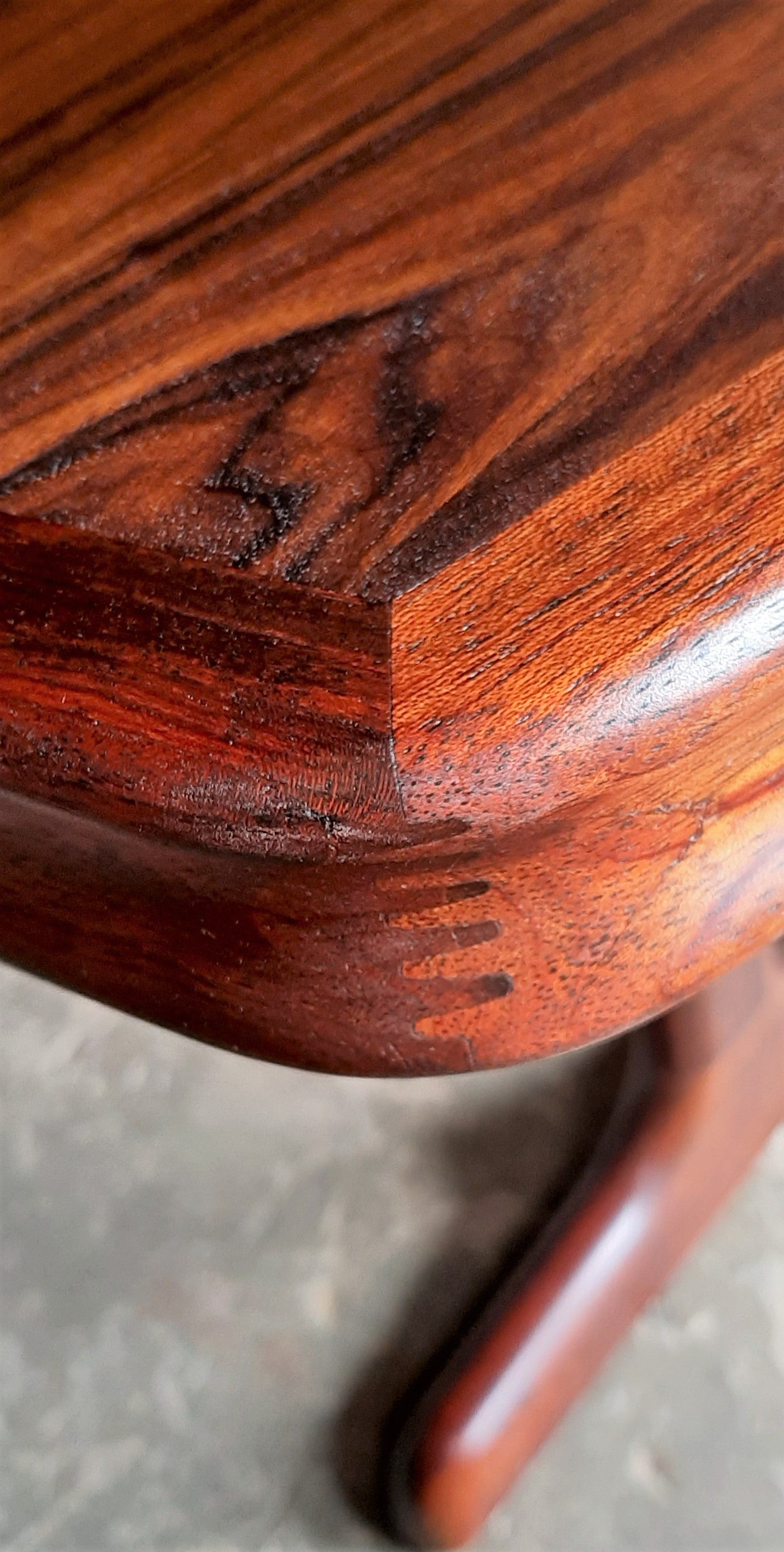 REFINISHED Large Danish MCM Brazilian Rosewood Table w 2 leaves 66"-105" & 6 chairs, ALL PERFECT - Mid Century Modern Toronto