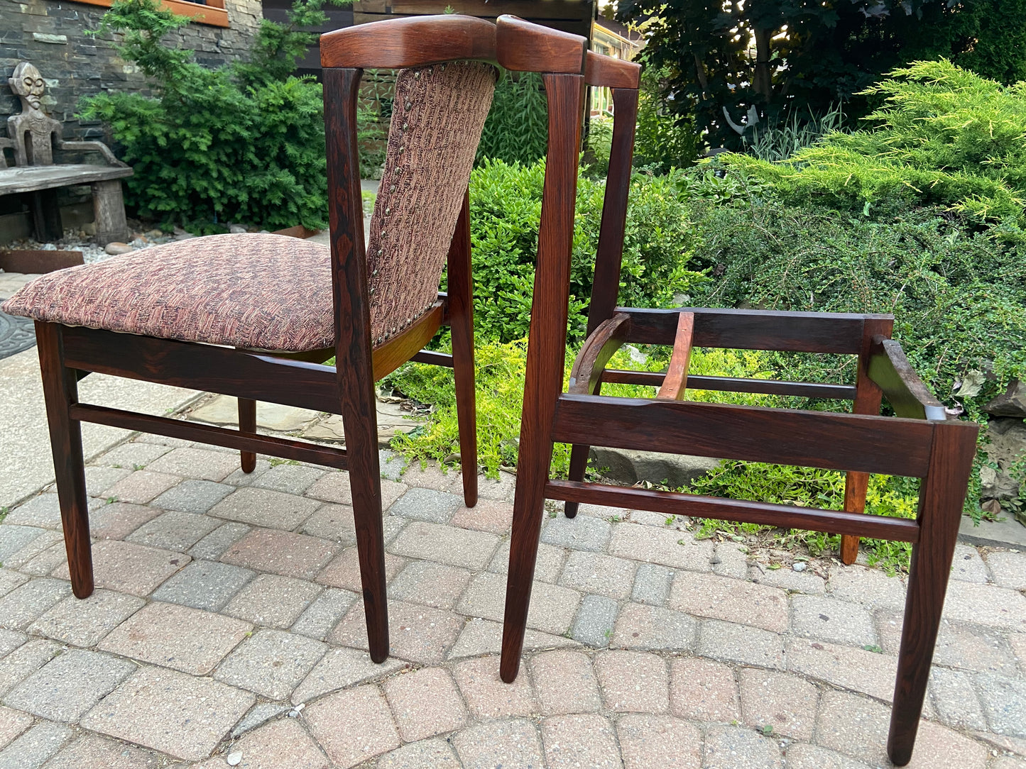 5 REFINISHED Danish MCM Rosewood Chairs by Erik Buch REUPHOLSTERED