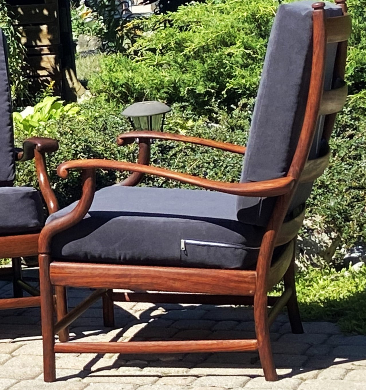 REFINISHED REUPHOLSTERED Mid Century Modern Rosewood Armchair (part of the set)