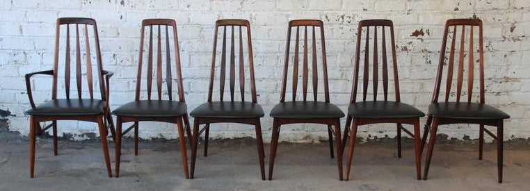 6 Danish MCM Niels Koefoed Eva Rosewood Chairs - Mid Century Modern Toronto
