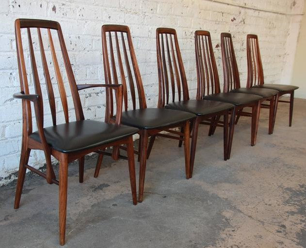 6 Danish MCM Niels Koefoed Eva Rosewood Chairs - Mid Century Modern Toronto