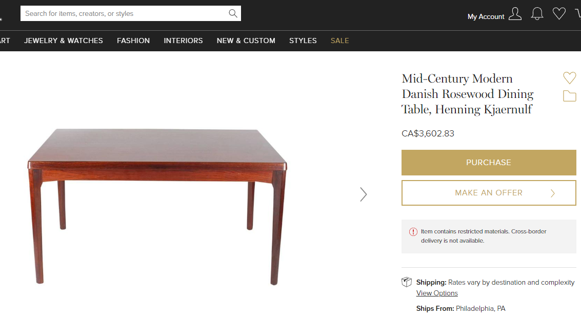 REFINISHED Danish MCM Rosewood Draw Leaf Table by H. Kjaernulf compact 47"-82" almost perfect - Mid Century Modern Toronto