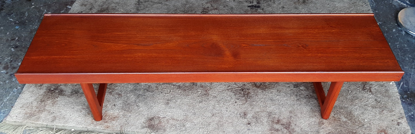 REFINISHED MCM Torbjørn Afdal for Bruksbo "Krobo" Teak Coffee Table or Bench