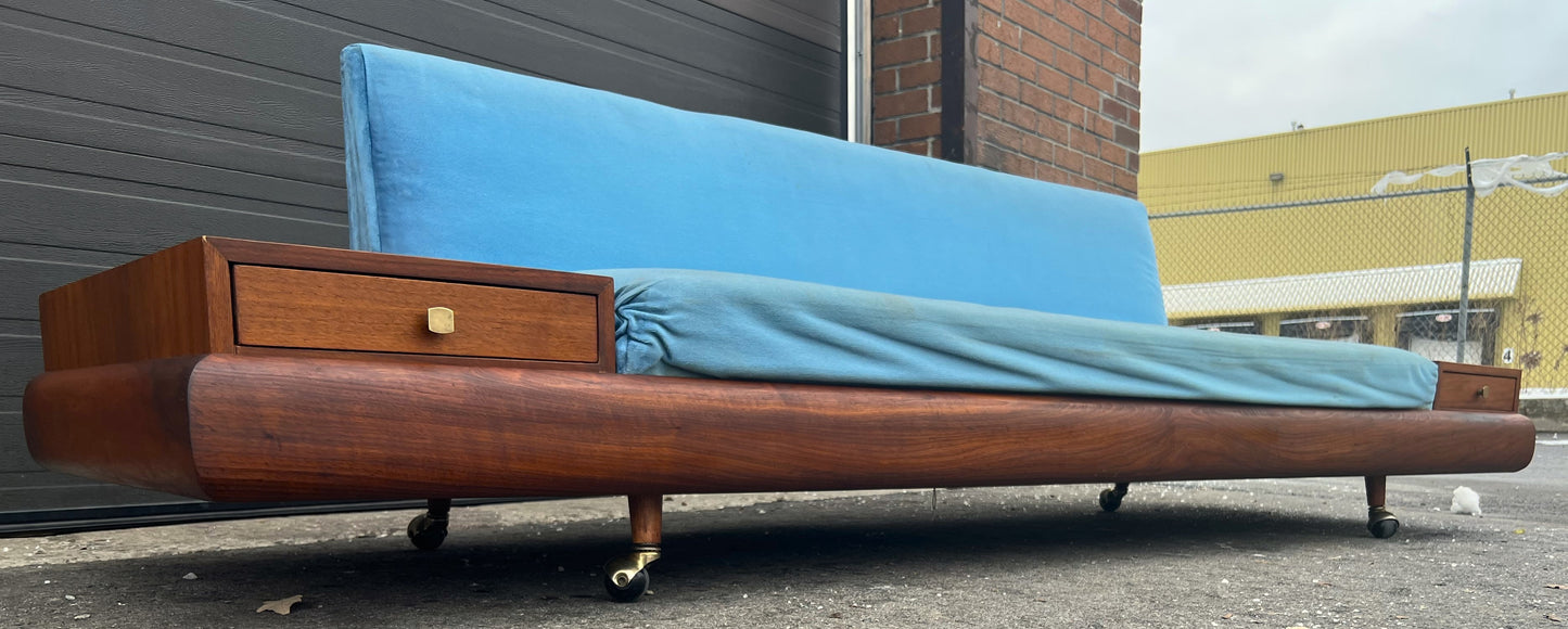 REFINISHED will be REUPHOLSTERED Mid Century Modern A. Pearsall 1709-s Sofa