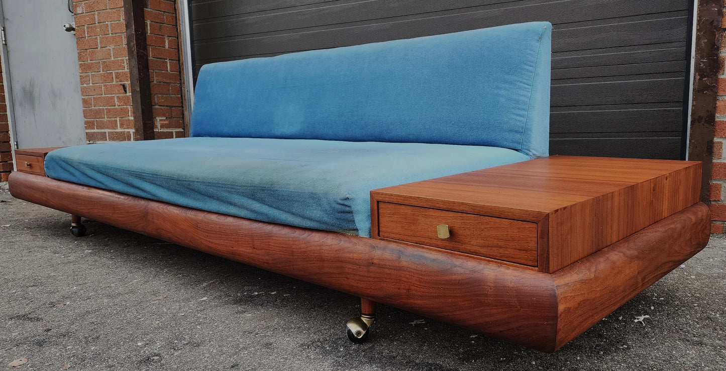 REFINISHED will be REUPHOLSTERED Mid Century Modern A. Pearsall 1709-s Sofa