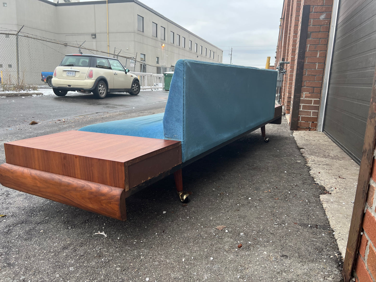 REFINISHED will be REUPHOLSTERED Mid Century Modern A. Pearsall 1709-s Sofa