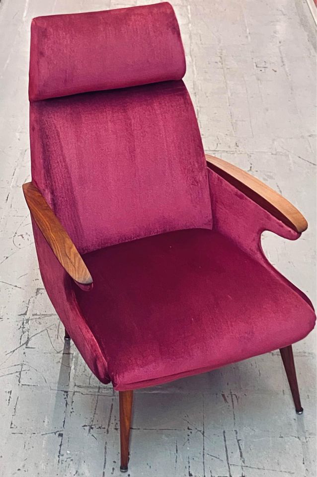 REFINISHED REUPHOLSTERED Mid Century Modern L. Tiengo Sofa & 2 Lounge Chairs