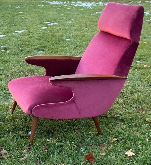 REFINISHED REUPHOLSTERED Mid Century Modern L. Tiengo Sofa & 2 Lounge Chairs