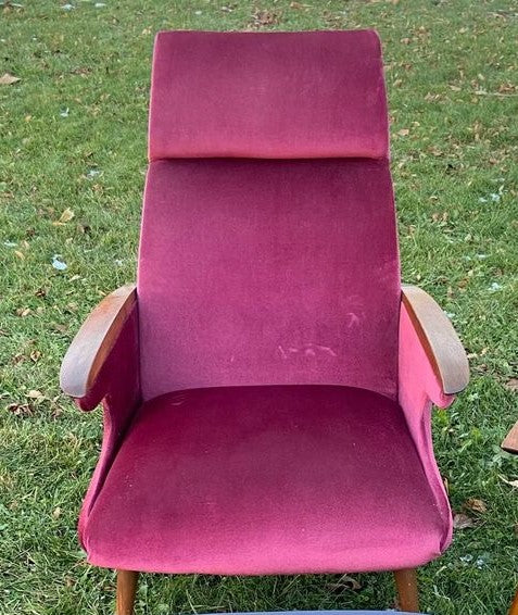 REFINISHED REUPHOLSTERED Mid Century Modern L. Tiengo Sofa & 2 Lounge Chairs