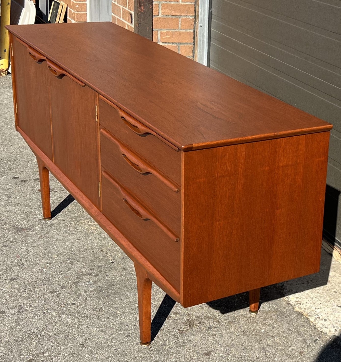 REFINISHED Mid Century Modern Sideboard by T.Robertson for McIntosh 66"