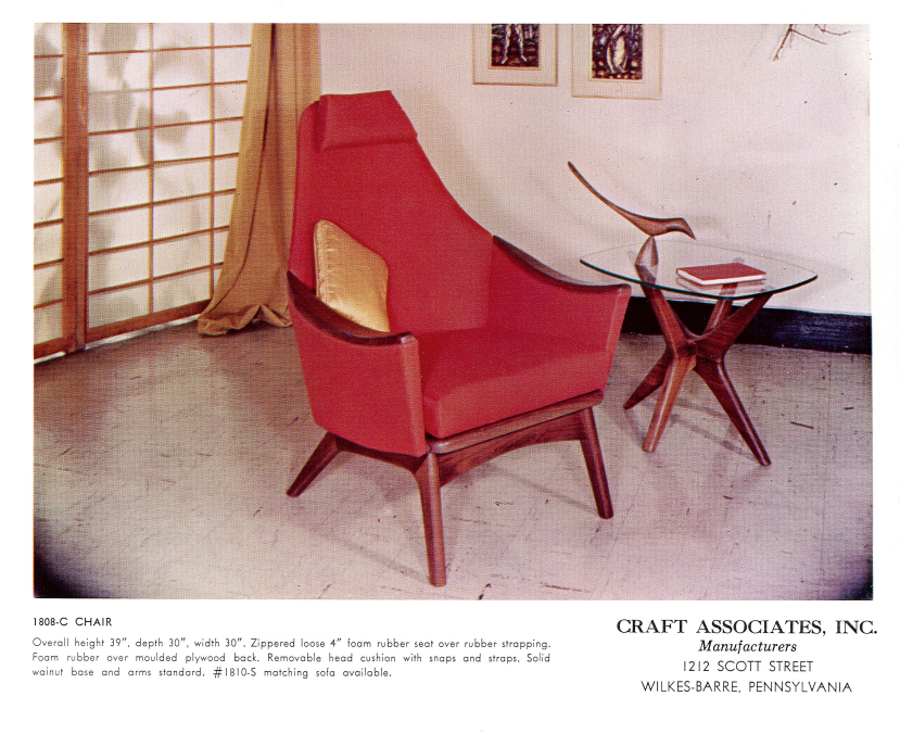 MCM High Back Lounge Chair in Walnut & Mohair attributed to Adrian Pearsall