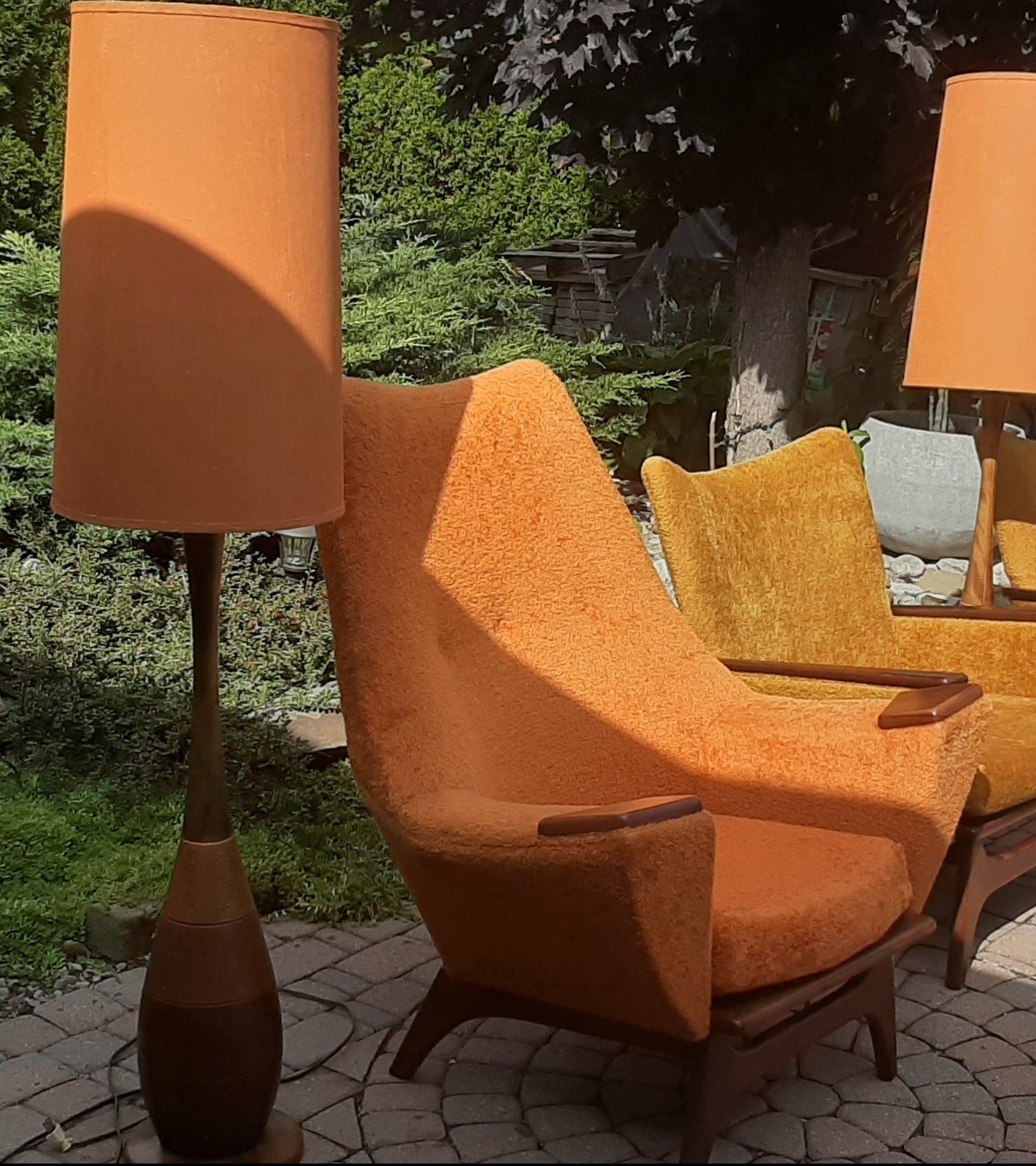 MCM High Back Lounge Chair in Walnut & Mohair attributed to Adrian Pearsall
