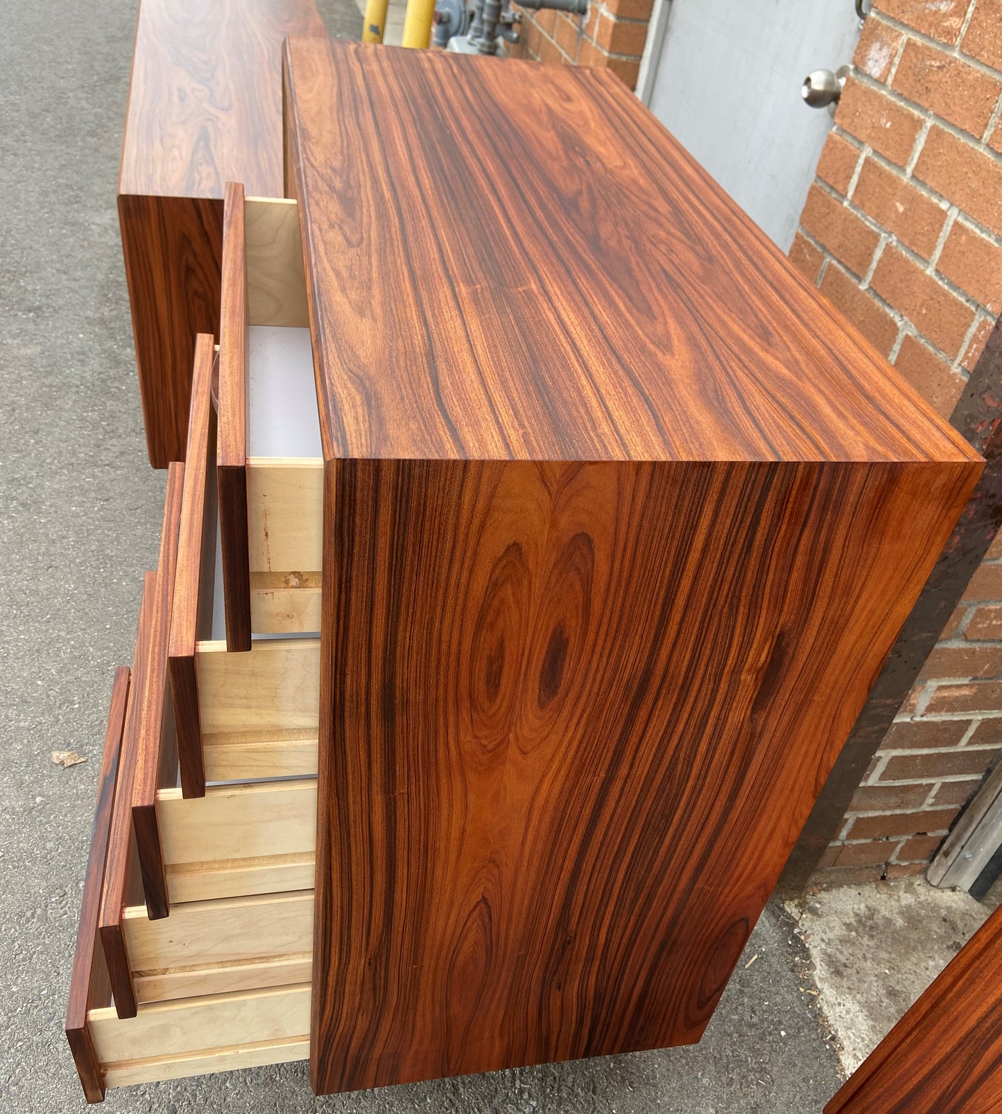REFINISHED MCM Rosewood Dresser, Highboy & Queen Bed w Nightstands PERFECT
