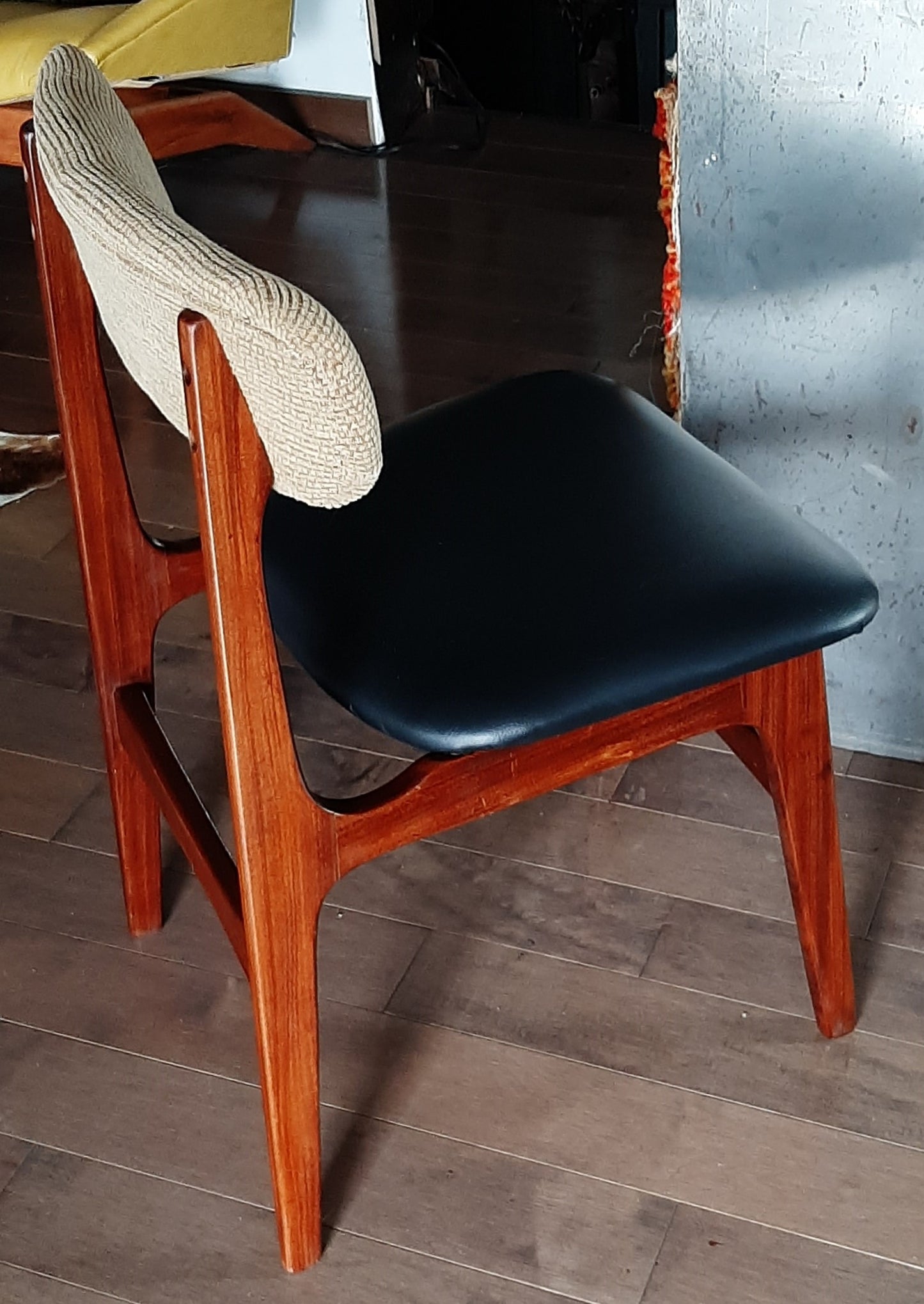 4 RESTORED MCM Solid Teak Chairs, ready for new upholstery, each $199 only - Mid Century Modern Toronto