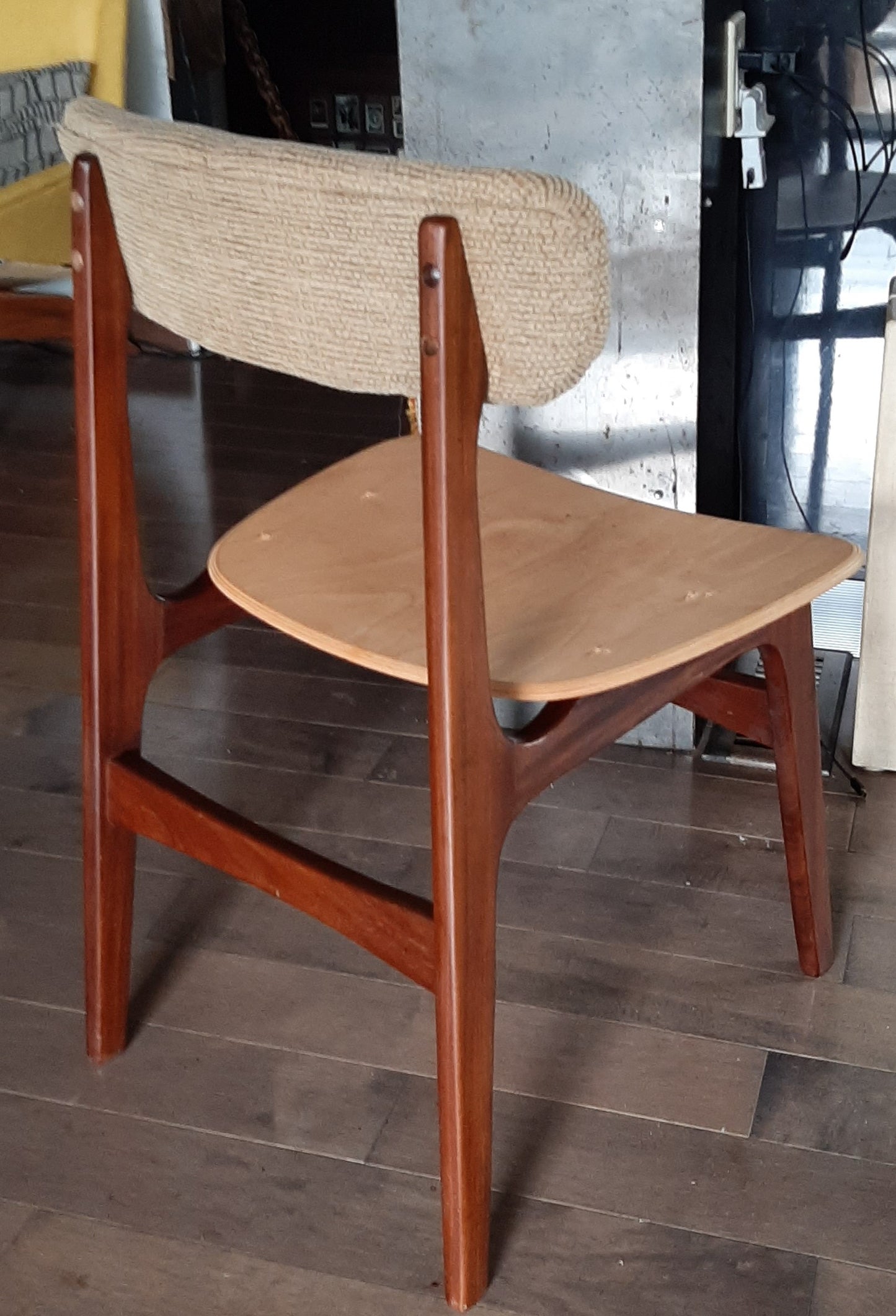 4 RESTORED MCM Solid Teak Chairs, ready for new upholstery, each $199 only - Mid Century Modern Toronto