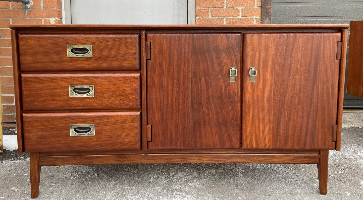 REFINISHED Mid Century Modern SOLID TEAK Buffet by Imperial 54", PERFECT