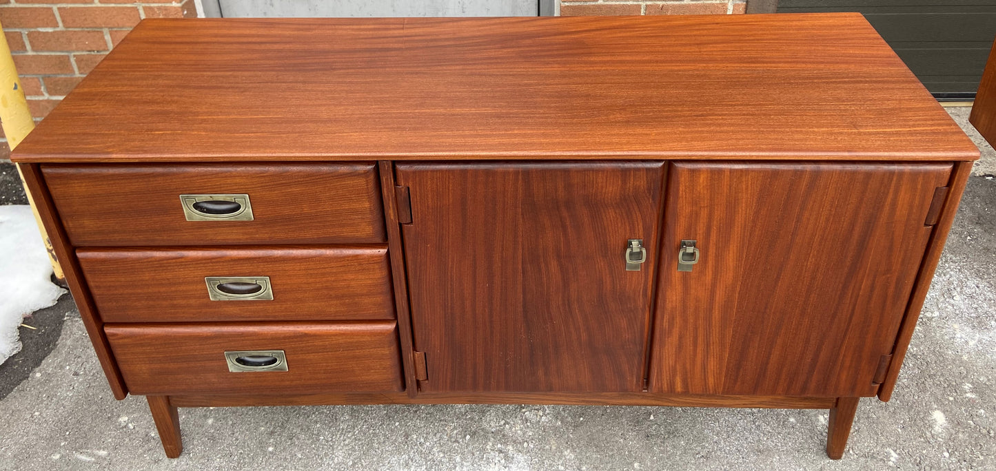 REFINISHED Mid Century Modern SOLID TEAK Buffet by Imperial 54", PERFECT