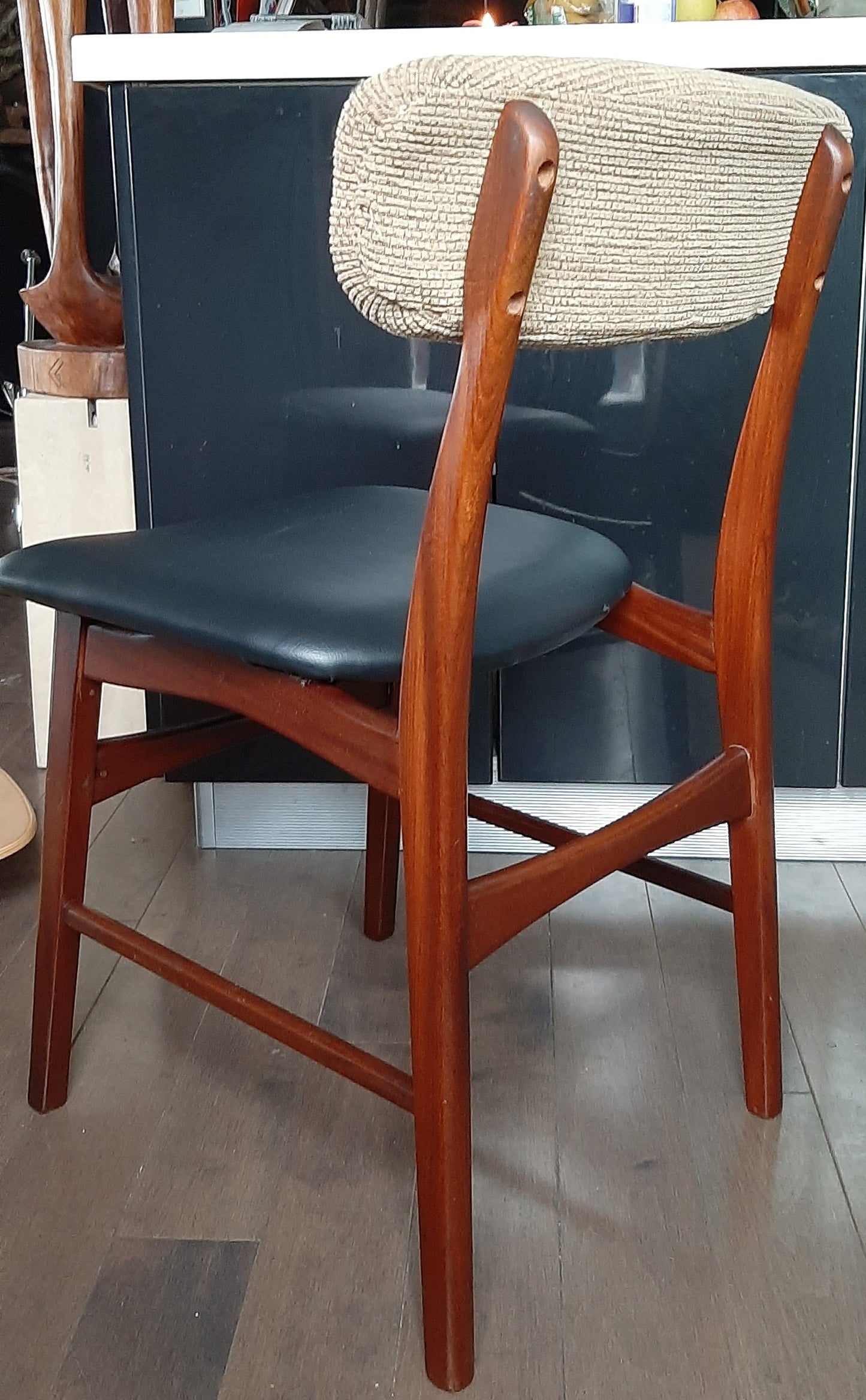 4 RESTORED MCM Solid Teak Chairs, ready for new upholstery, each $199 only - Mid Century Modern Toronto