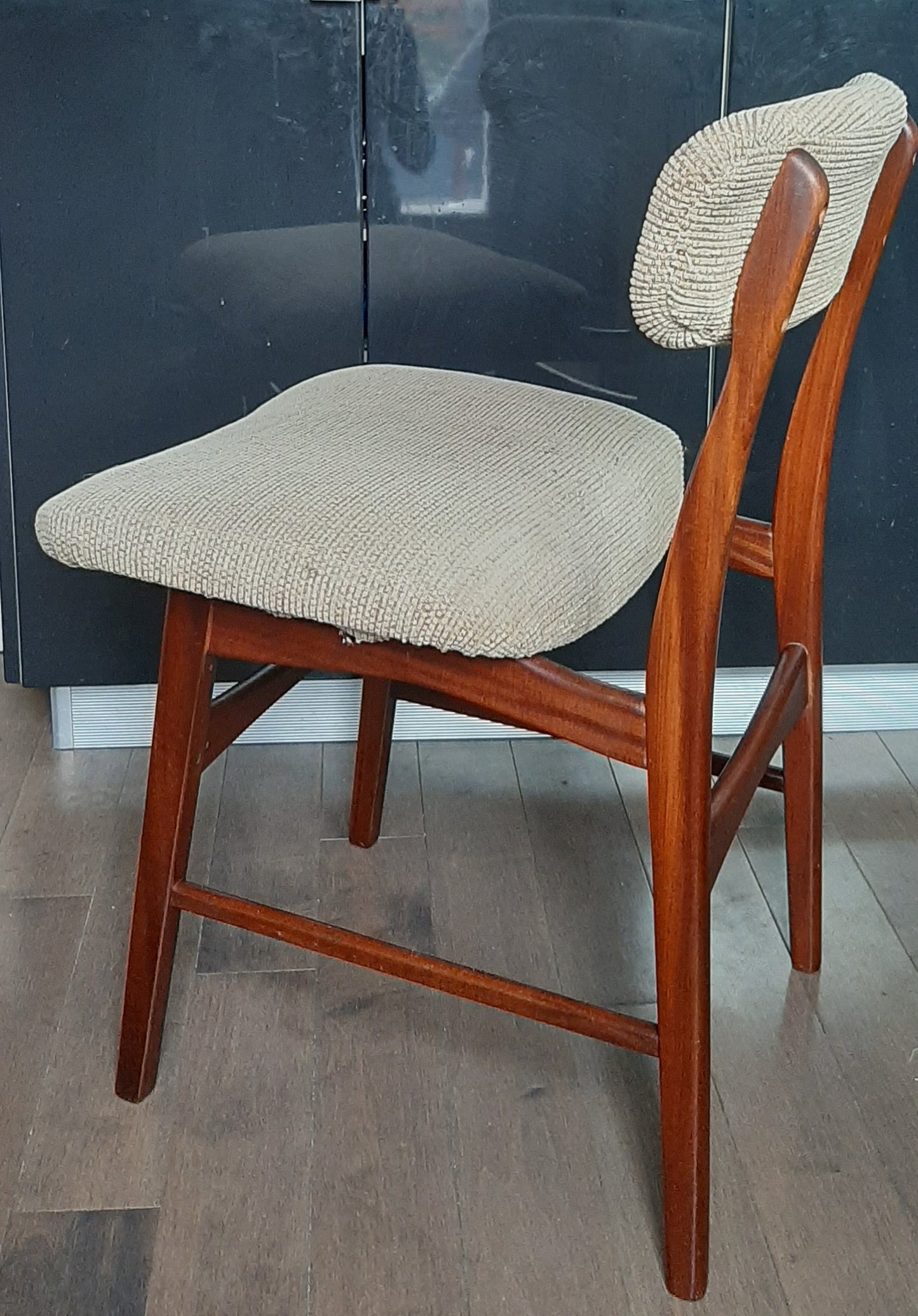 4 RESTORED MCM Solid Teak Chairs, ready for new upholstery, each $199 only - Mid Century Modern Toronto