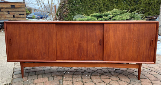REFINISHED MCM Teak Sideboard Buffet Media Console, Perfect