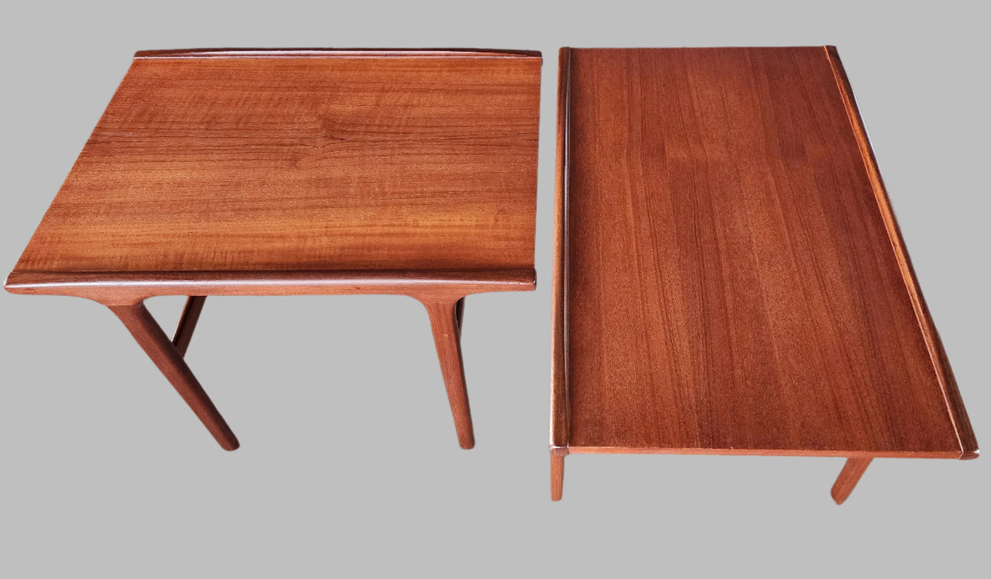 2 REFINISHED Mid Century Modern Teak Accent Tables