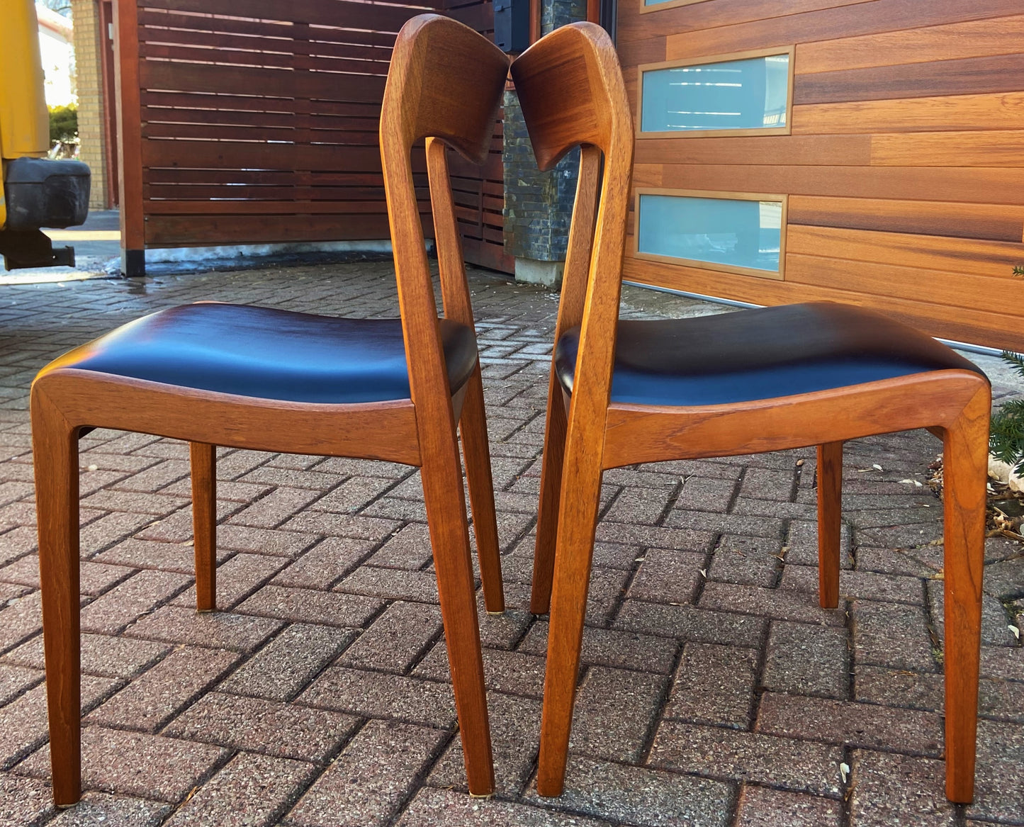 4 RESTORED Danish Mid Century Modern Teak Chairs, Moller style