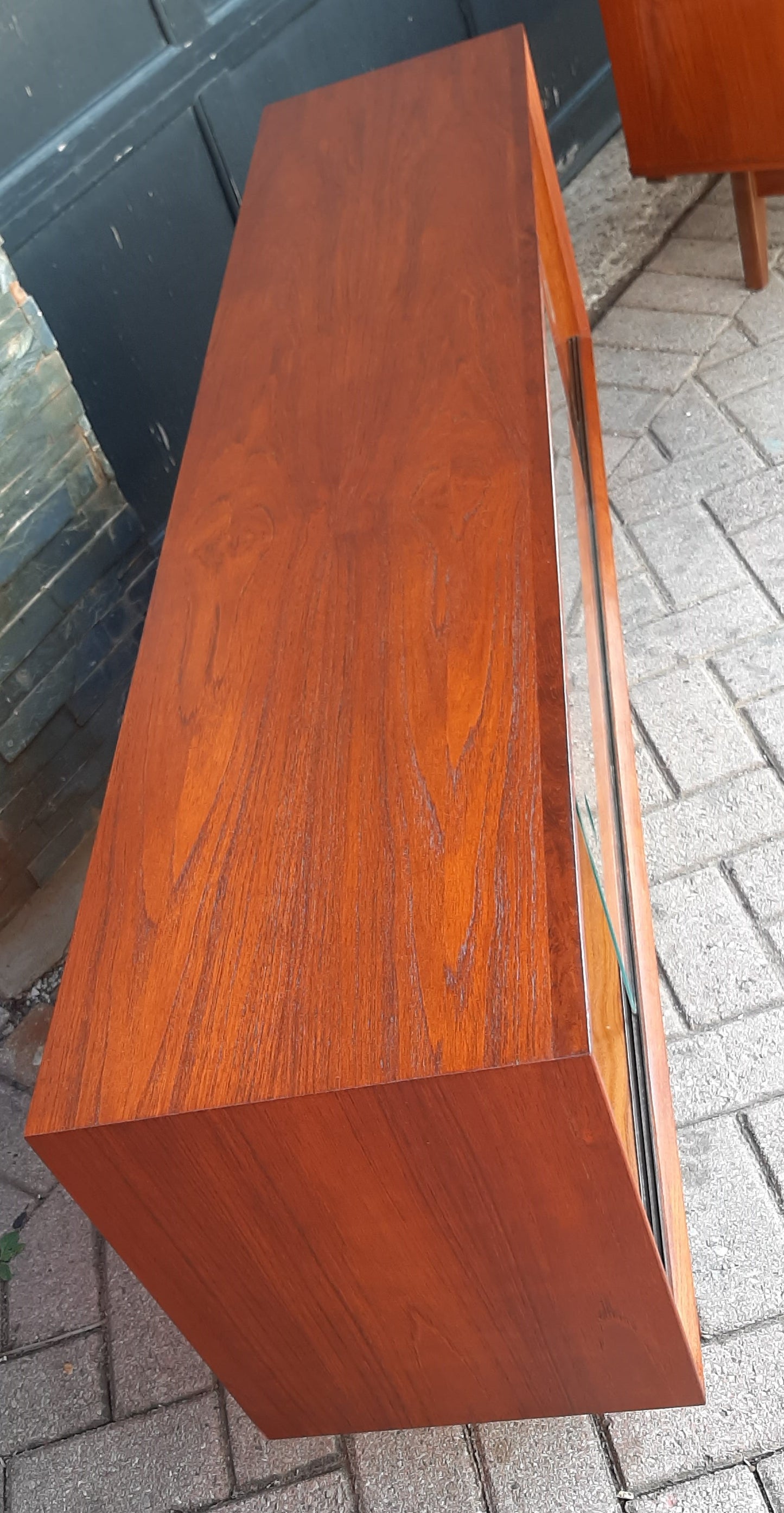 REFINISHED MCM  Teak Display Bookcase 5 ft PERFECT