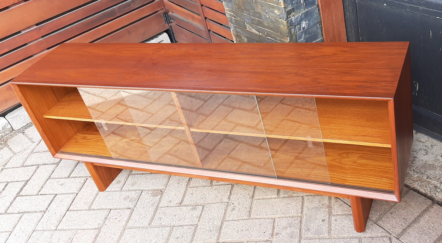 REFINISHED MCM  Teak Display Bookcase 5 ft PERFECT