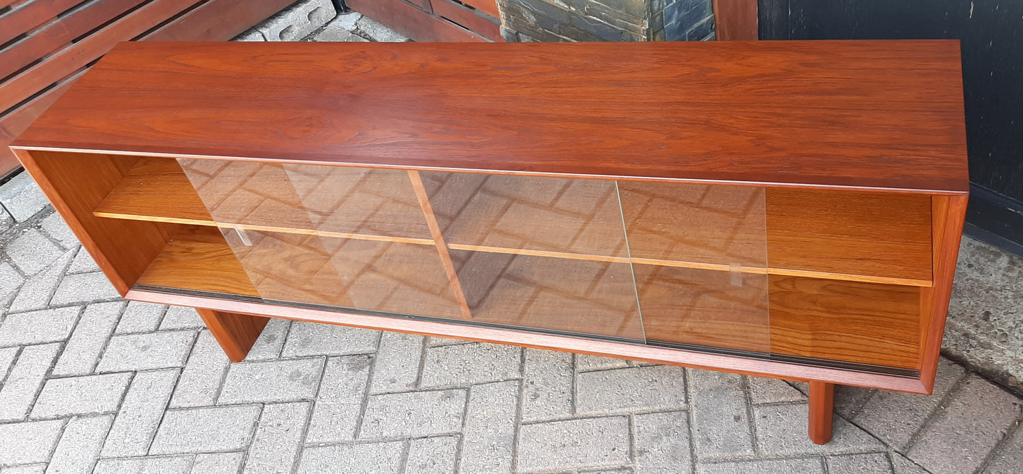 REFINISHED MCM  Teak Display Bookcase 5 ft PERFECT