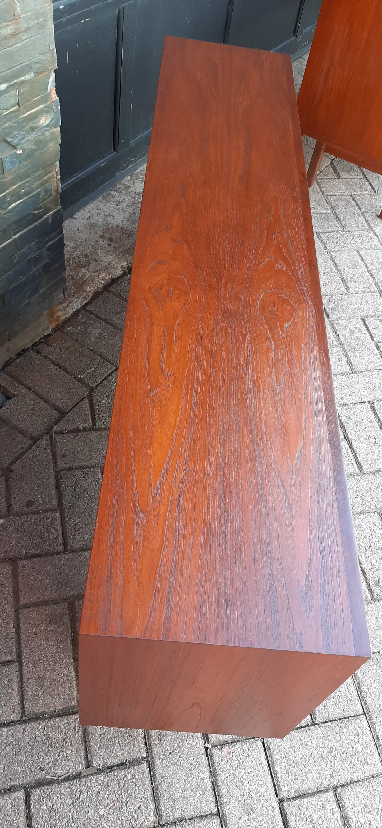 REFINISHED MCM  Teak Display Bookcase 5 ft PERFECT