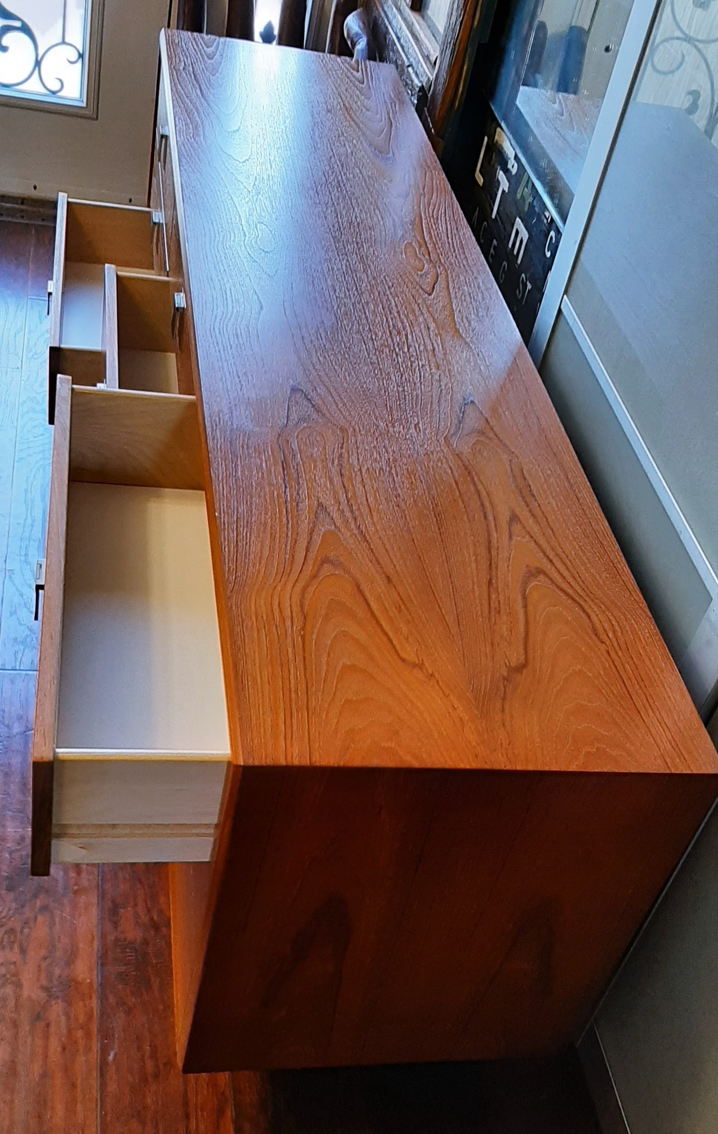 REFINISHED MCM Teak Dresser 9 Drawers- perfect