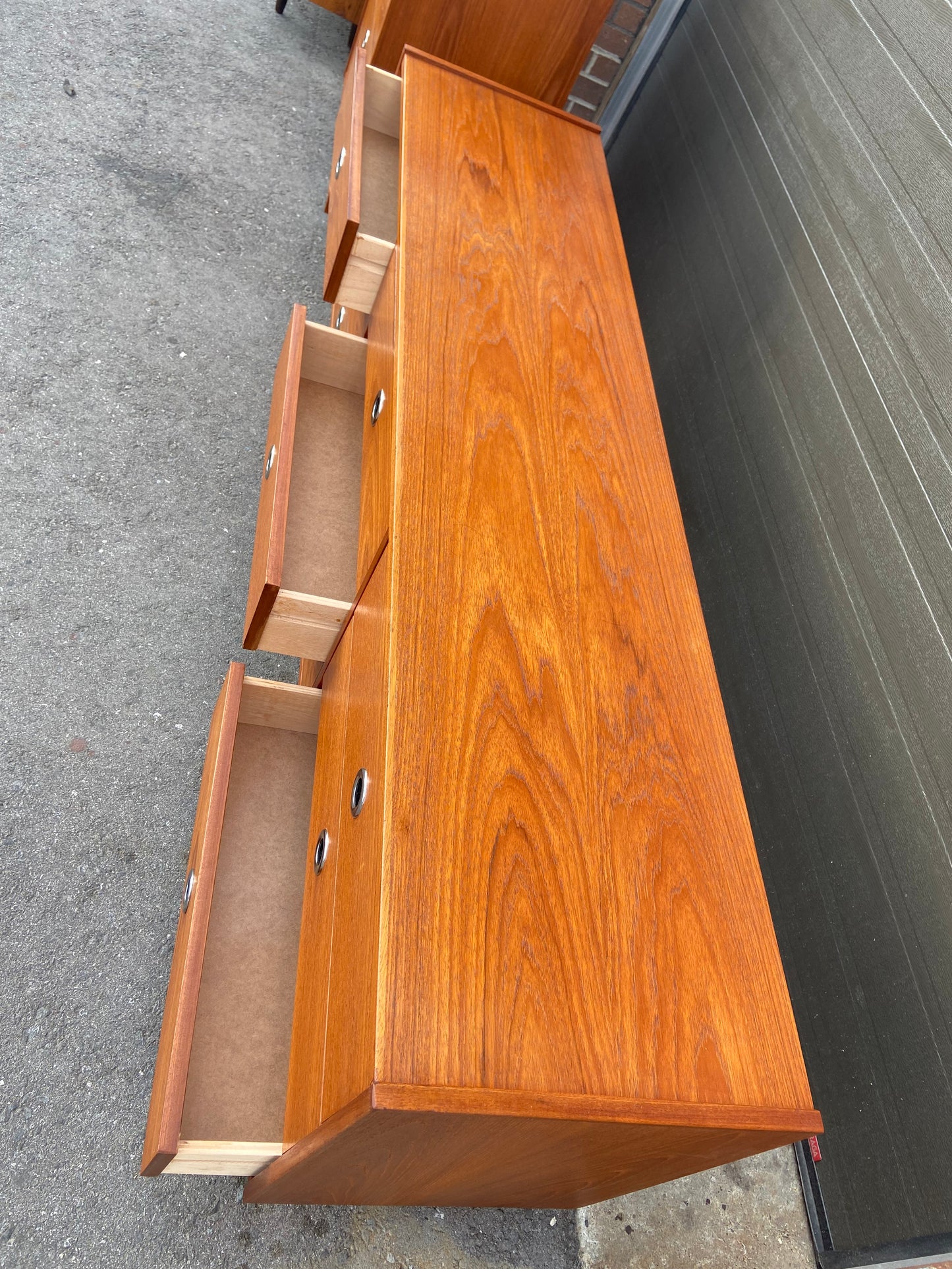 RESTORED Mid Century Modern Teak Dresser and Tallboy
