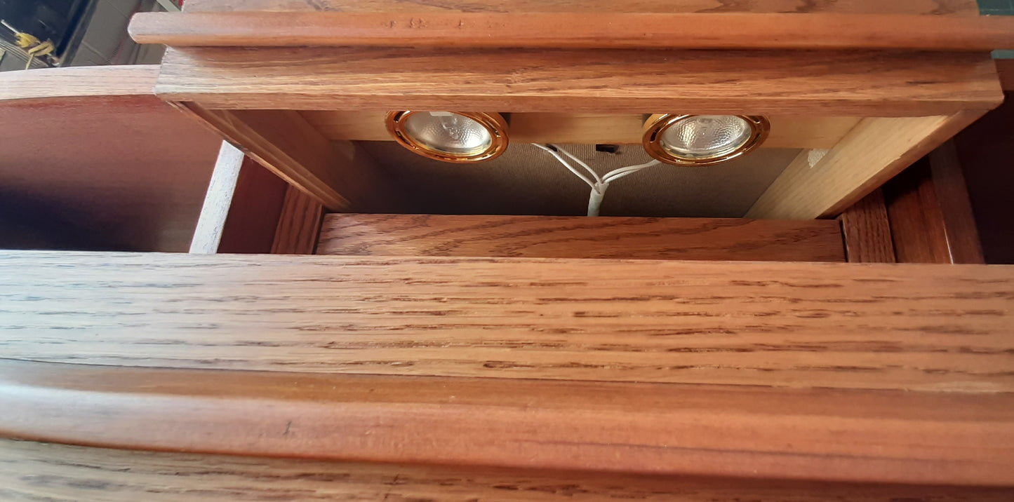 REFINISHED MCM Teak Media Console or High Sideboard Display 79", PERFECT