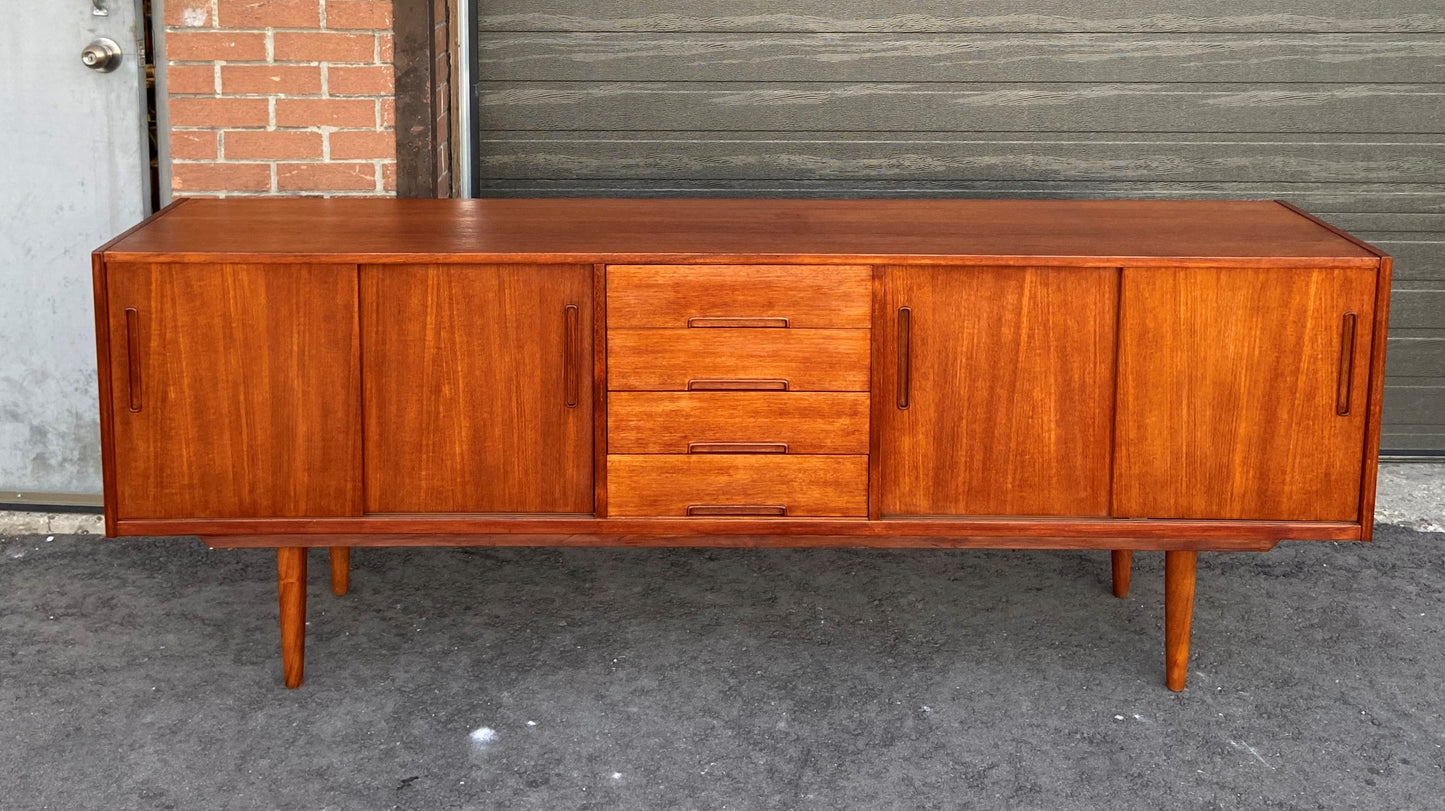 REFINISHED MCM Teak Sideboard GIGANT by Nils Jonnson for TROEDS 87"