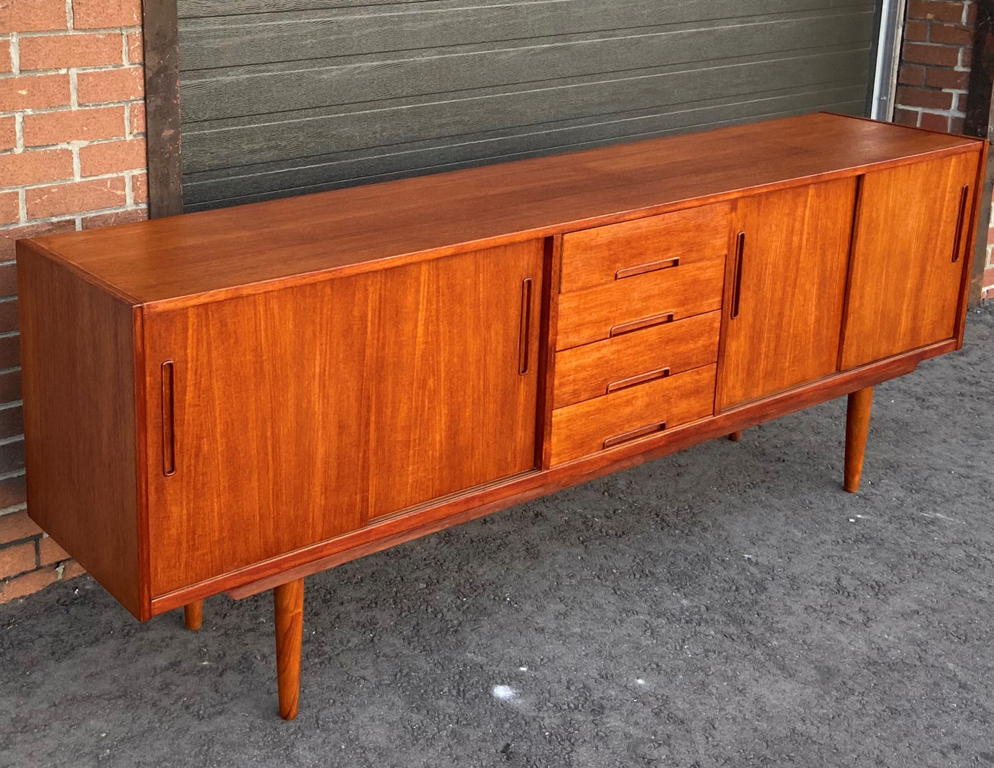 REFINISHED MCM Teak Sideboard GIGANT by Nils Jonnson for TROEDS 87"