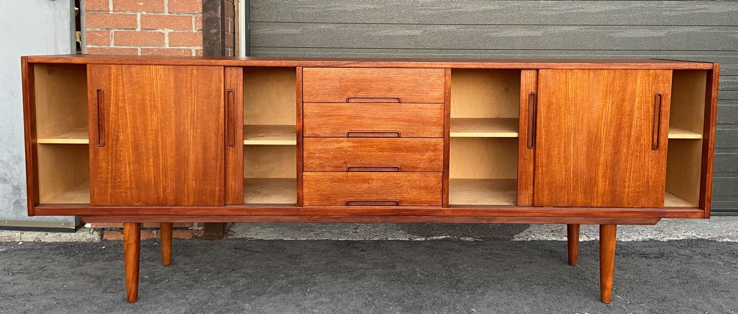 REFINISHED MCM Teak Sideboard GIGANT by Nils Jonnson for TROEDS 87"