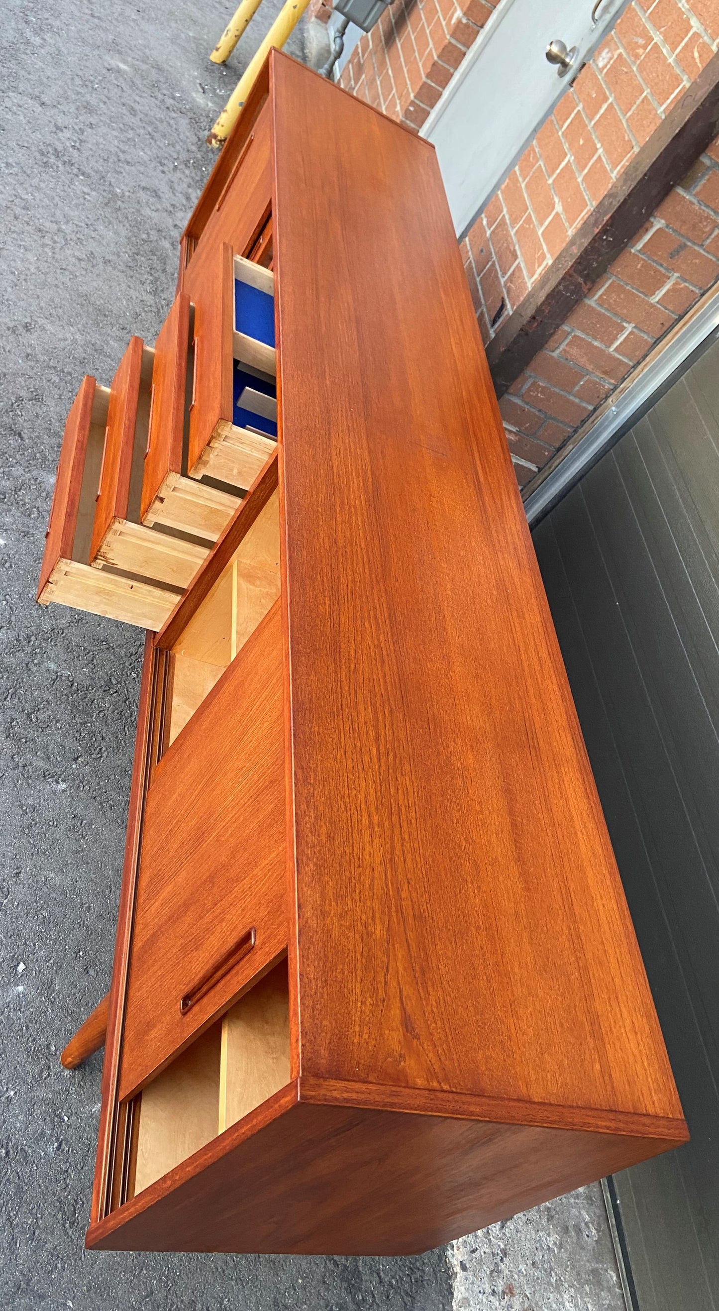 REFINISHED MCM Teak Sideboard GIGANT by Nils Jonnson for TROEDS 87"