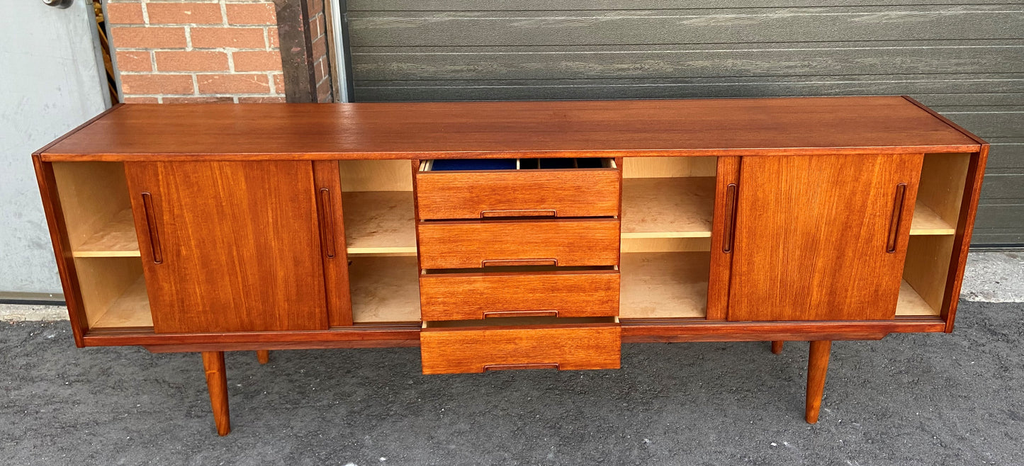 REFINISHED MCM Teak Sideboard GIGANT by Nils Jonnson for TROEDS 87"