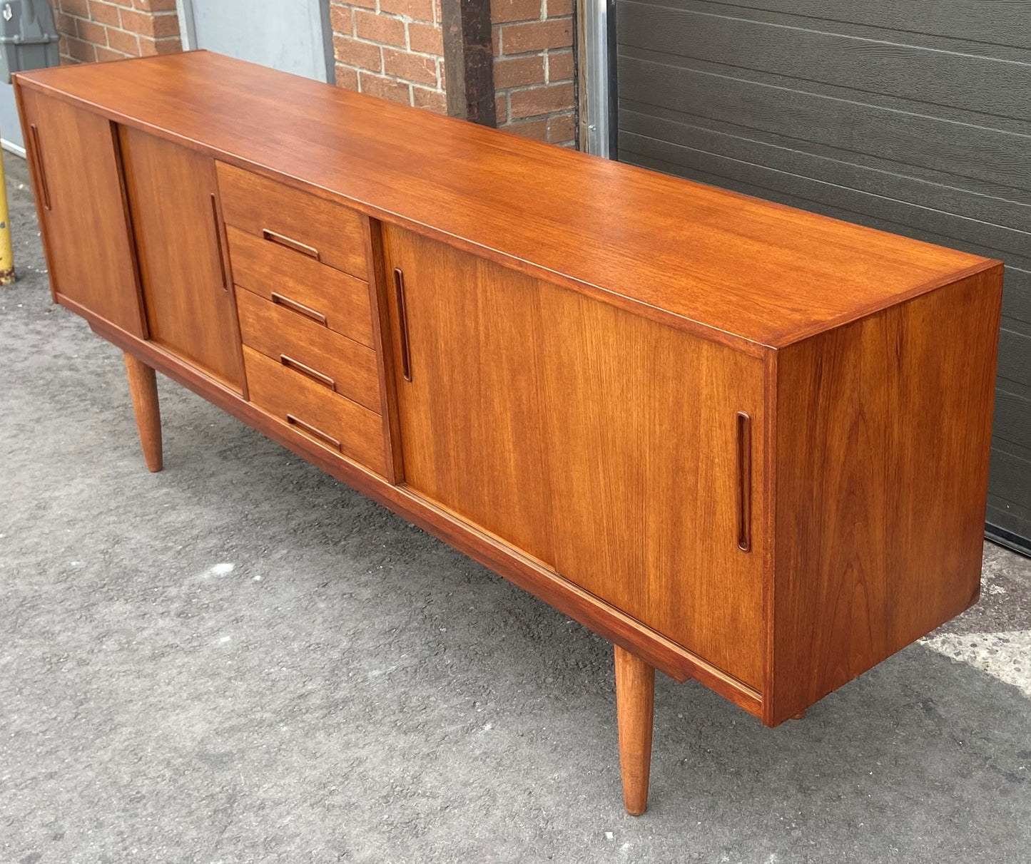 REFINISHED MCM Teak Sideboard GIGANT by Nils Jonnson for TROEDS 87"