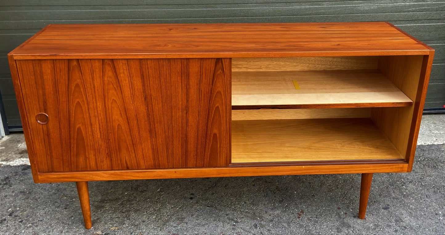 REFINISHED Danish Mid Century Modern Teak Sideboard 57"