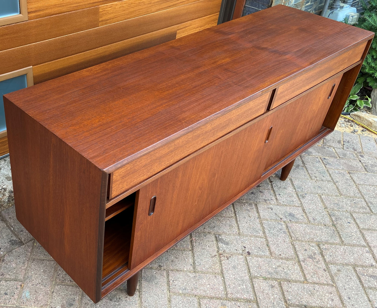 REFINISHED Mid Century Modern Teak Sideboard by Punch Design 60"