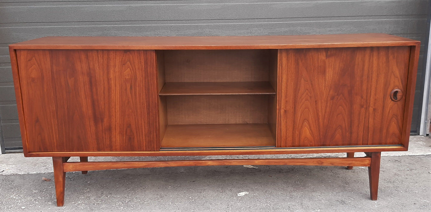 REFINISHED MCM Teak Sideboard Credenza 70", Perfect
